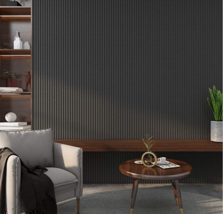 LOORA Charcoal Black Oak Acoustic Wood Wall Panels 2400X600mm