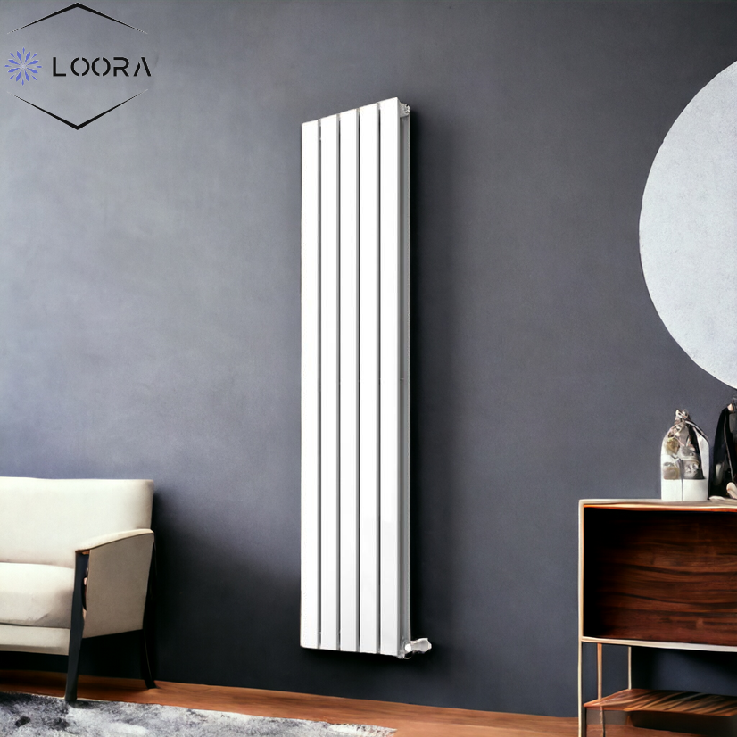 Vertical Designer Flat Panel Tall Radiator 1600x350mm Double White & A ...