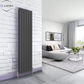 Vertical Designer Flat Panel Tall Radiator 1800x420mm Double White & Anthracite