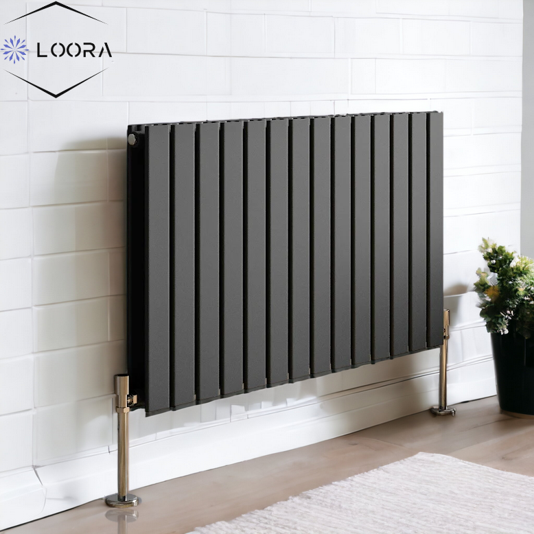 Horizontal Designer Flat Panel Wall Radiator 600x1050mm Double White ...
