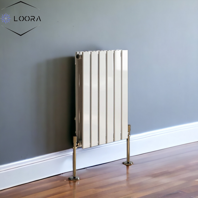 LOORA Horizontal Designer Flat Panel Radiator 600x420mm Double White & Anthracite