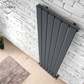 LOORA Vertical Designer Flat Panel Tall Radiator 1800x420mm Single White & Anthracite