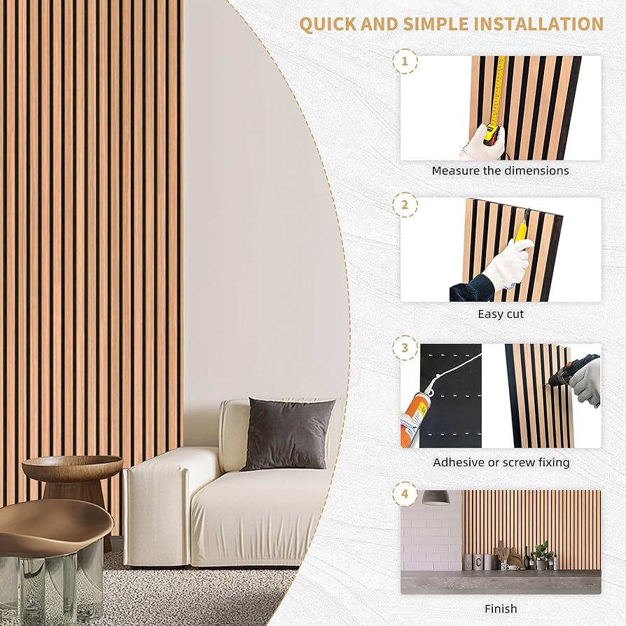 LOORA White Oak Acoustic Wood Wall Panels 2400X600mm
