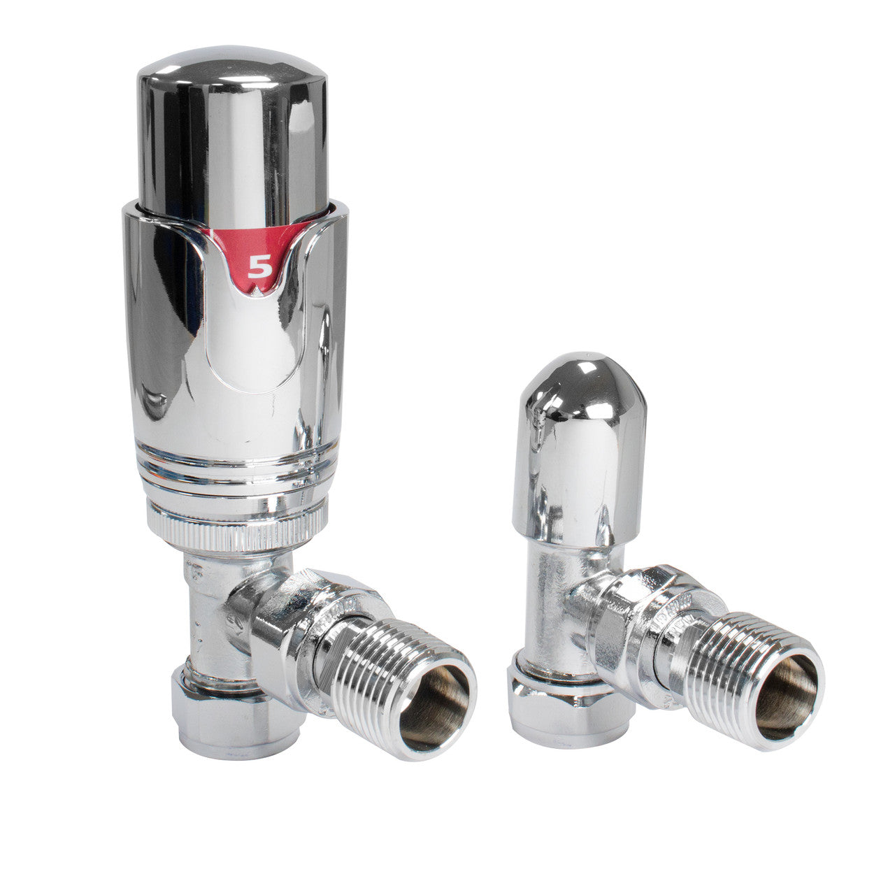 Rox Radiator Chrome Angled Thermostatic Radiator Valve Pack - 15mm – Rex Plumbing ...